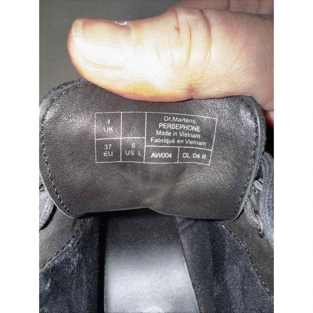 Dr Martens PersephoneHeel Ankle Booties Womens Size‎ 6 EUR 37 Black LeatherNWOT
